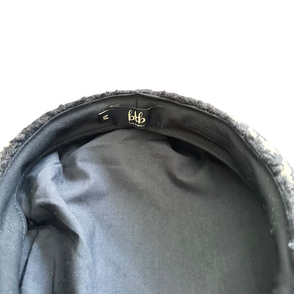 BTB LOS ANGELES Conductor Houndstooth‎ Teddy Hat Black White Medium